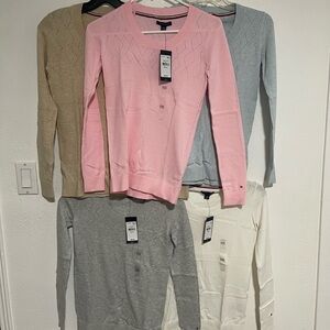 Tommy Hilfiger Women's Crew Neck Sweater - Pink, Gray, Cream, Tan, Blue